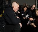 Brock Lesnar answers questions from the press