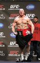 Brock Lesnar strips off for the weigh-in