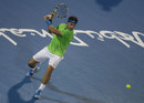 Rafael Nadal lines up a return
