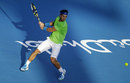 Rafael Nadal lines up a backhand