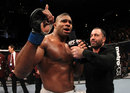 Alistair Overeem speaks to the crowd after his victory