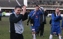 Chasetown manager Charlie Blakemore applauds the fans