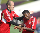 Arjen Robben slaps David Alaba