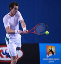 Andy Murray powers through a backhand