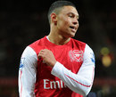 Alex Oxlade-Chamberlain in action against Leeds