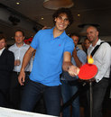 Rafael Nadal turns his hand to table tennis