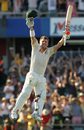 David Warner celebrates the fourth quickest century in Tests