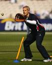 Peter Moores takes the pre-match training session