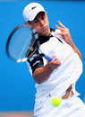 Andy Roddick hammers a forehand