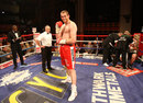 David Price poses after his win over Tom Dallas
