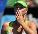 Maria Sharapova blows a kiss