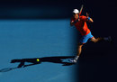 Andy Murray stretches for a forehand