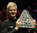 Neil Robertson poses with the trophy