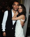 Ashley Cole and Cheryl Cole pose for the camera
