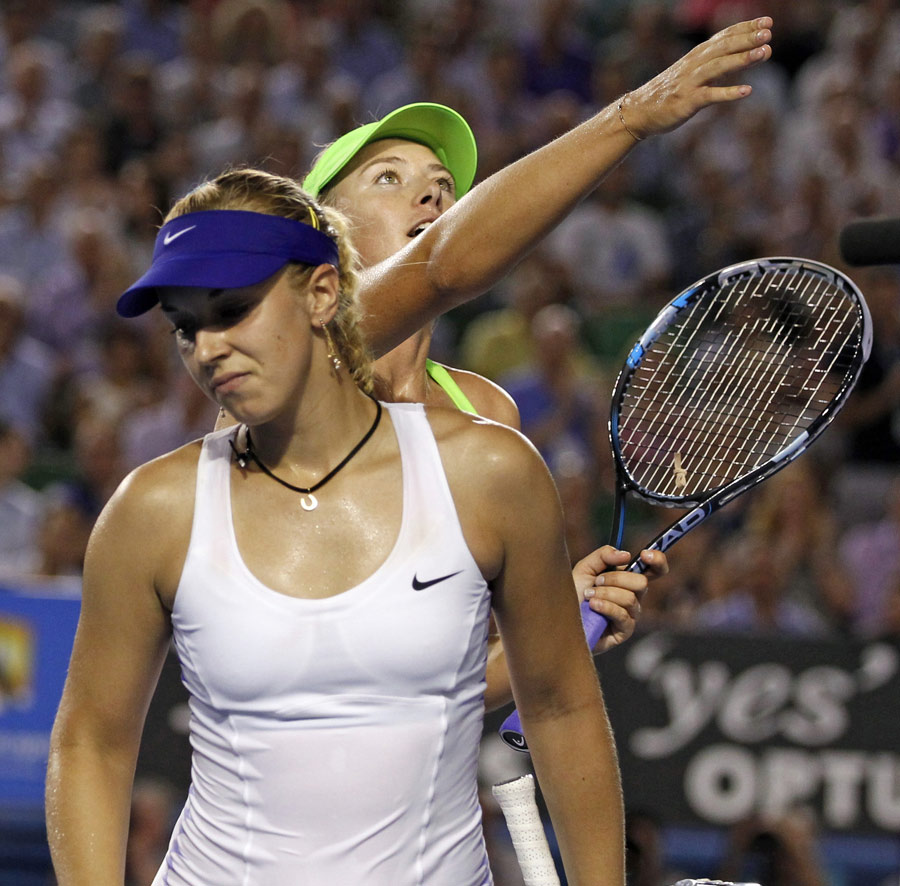 Sabine Lisicki shows her disappointment following her loss to Maria Sharapova