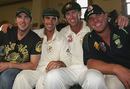 Australia's four retirees Damien Martyn, Justin Langer, Glenn McGrath and Shane Warne in the dressing room