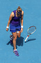 Petra Kvitova drops her racket in frustration