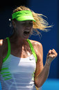 Maria Sharapova roars with delight