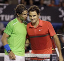 Rafael Nadal commiserates Roger Federer 