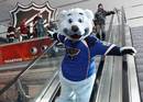 Louie, the mascot for the St. Louis Blues, makes an appearance at the NHL Fan Fair