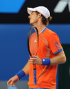 Andy Murray shows his frustration