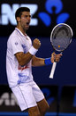 Novak Djokovic roars with delight