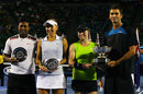 The mixed doubles finalists pose with their trophies