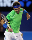 Rafael Nadal celebrates a crucial point