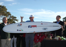 Brandt Snedeker with one of his prizes