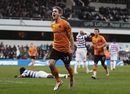 Kevin Doyle celebrates putting Wolves in front at Loftus Road