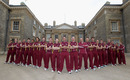 The Northamptonshire squad pose in front of Althorp House