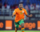 Emmanuel Mayuka of Zambia celebrates his goal