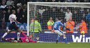 James McArthur scores Wigan's second goal of the game against Bolton