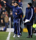 Tony Pulis tries to inspire his Stoke players from the sidelines