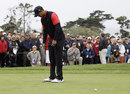 Tiger Woods sees another putt slide by