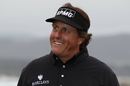 Phil Mickelson grins after his victory