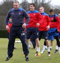 Ally McCoist takes part in a training game