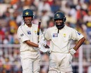 Younis Khan and Mohammad Yousuf share a joke