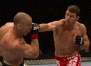 Michael Bisping throws a right at Wanderlei Silva