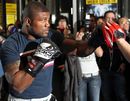 Rampage Jackson works out for the media
