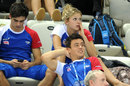 Tom Daley watches the action