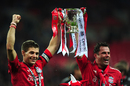 Steven Gerrard and Jamie Carragher with the Carling Cup