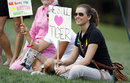 Fans show their support for Tiger Woods