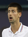 Novak Djokovic looks surprised