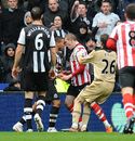 Tempers flare between Danny Simpson and James McClean 