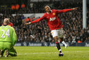 Ashley Young wheels away after scoring