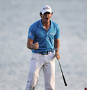 Rory McIlroy roars with delight