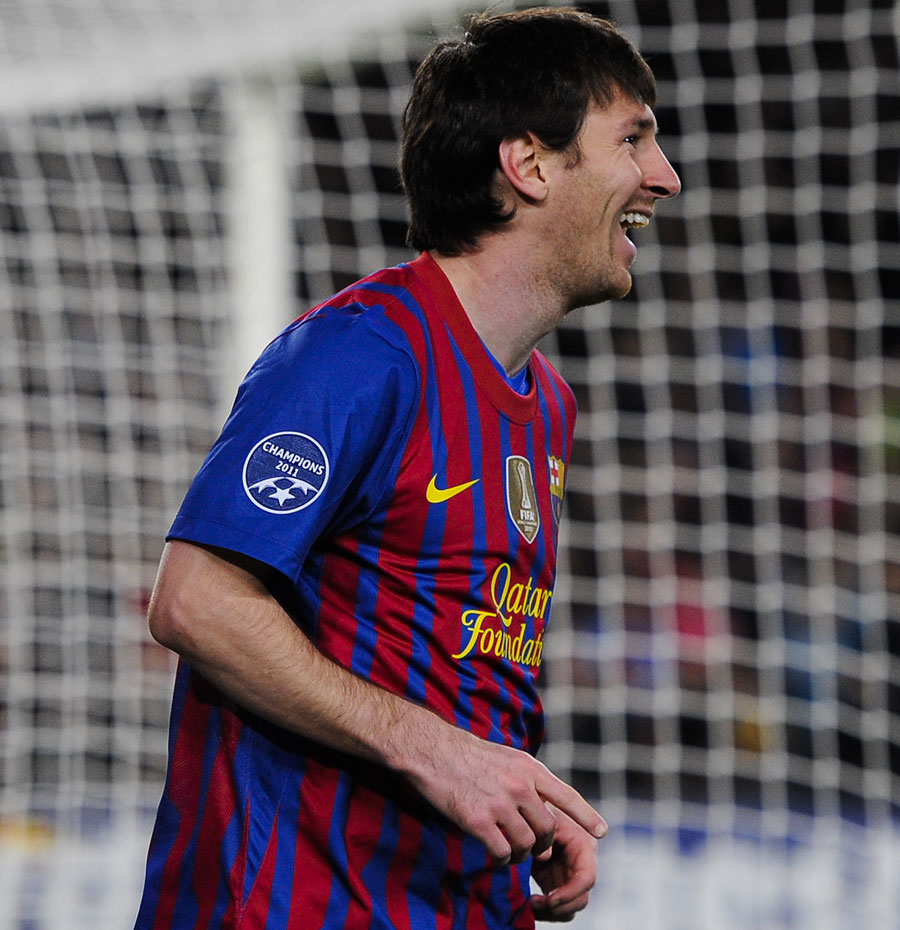 Lionel Messi celebrates another goal