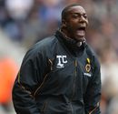 Terry Connor shouts encouragement at his Wolves team