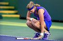 Petra Kvitova drops to the ground